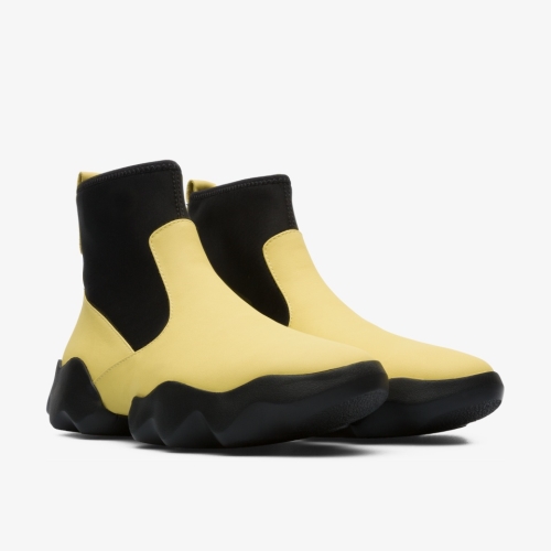 Camper Dub Sneakers Black / Yellow - Womens Singapore FASNXE-638